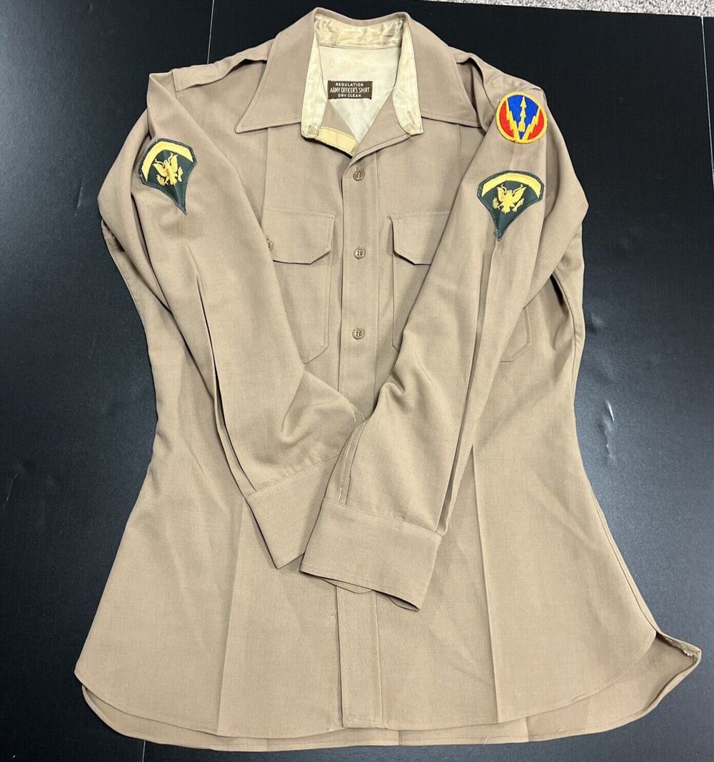 Army Regulation Officers Shirt Specialist 5 Air Defense Artillery Patch Vietnam